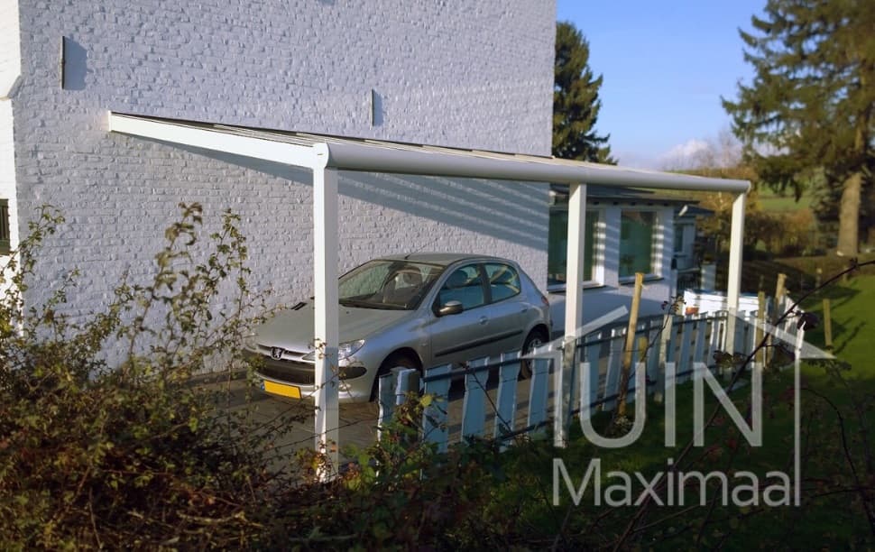 Aluminium carport matt creme