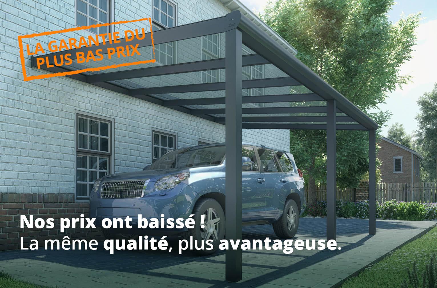 Moderne gumax carport en mat antraciet